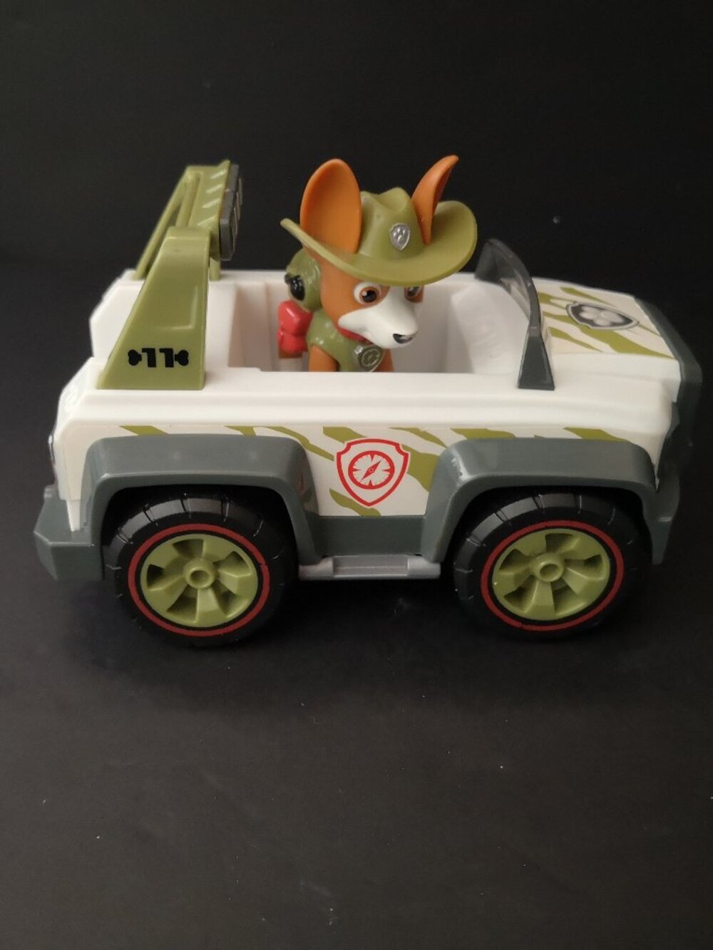 Paw Patrol Tracker's Jungle Cruiser Vehicle w/ Collectable Tracker Action Figure